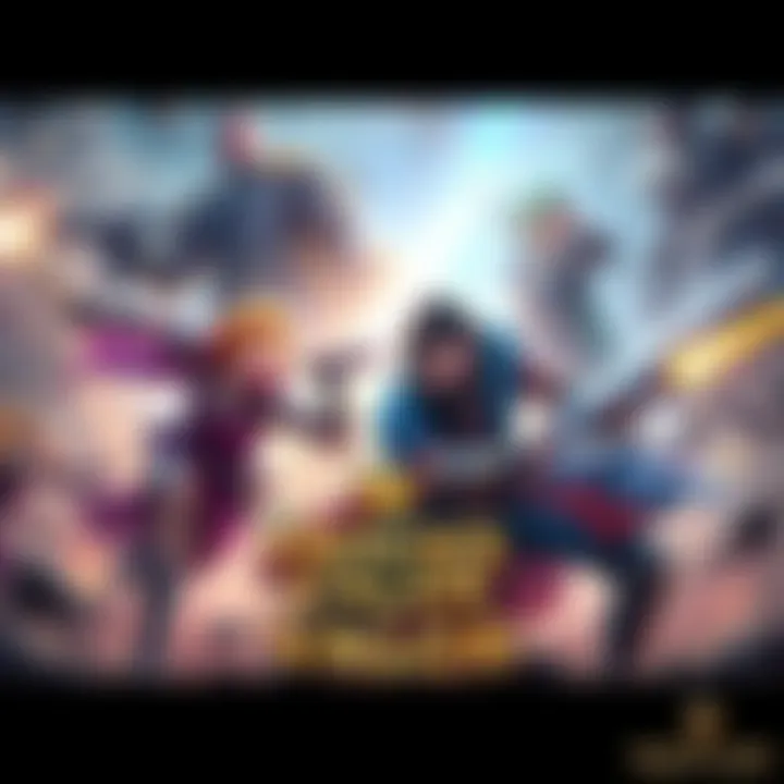 A dynamic scene showcasing characters from Heroes of Valor in battle, highlighting gameplay elements and exciting action.