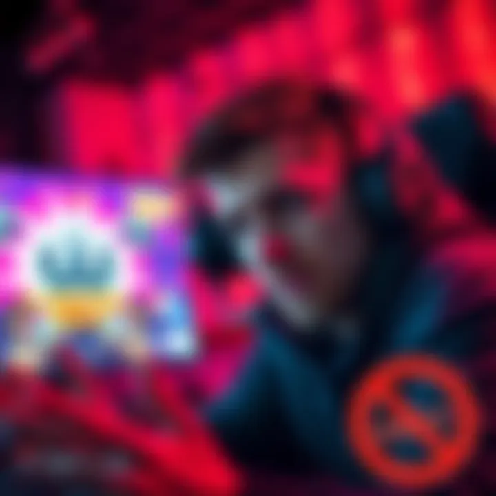 Hexy, a popular game streamer, expressing concern during a live stream, with a graphic showing Carnival Hunt logo and a ban symbol