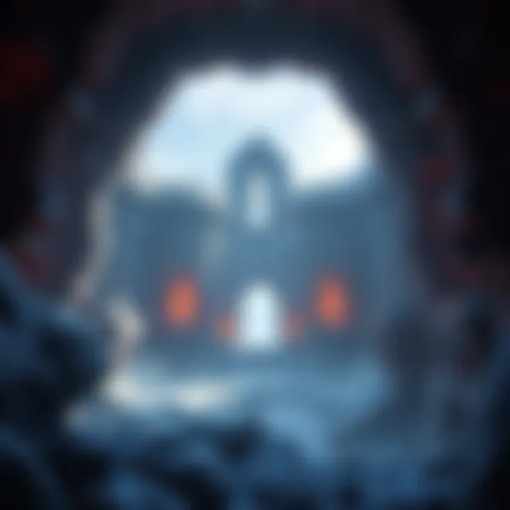 A view of the hidden area in Stormveil, showcasing its unique architecture and possible entry point.