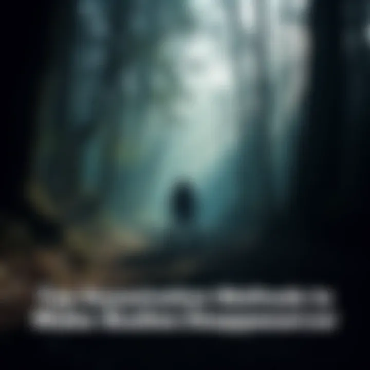 A dark forest scene with a shadowy figure disposing of a body in a secluded area, illustrating methods to erase evidence.