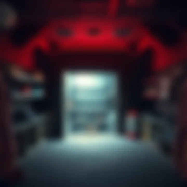 Hidden bunker in game A hidden bunker discovered by players, showing simple shelves and minimal items inside.