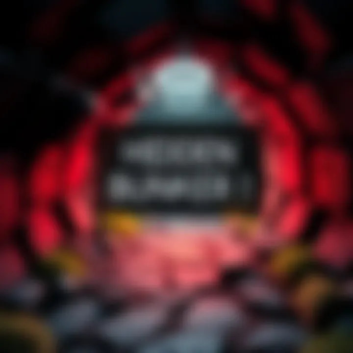 A hidden bunker used by players as a resource farming site with walls reinforced for protection.