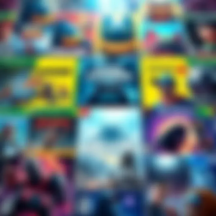 Hidden Gaming Gems A collection of colorful video game covers showcasing unique and lesser-known titles that gamers can explore during spring sales.