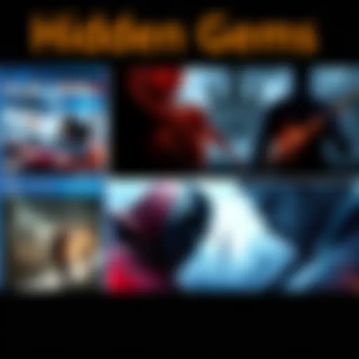 Hidden Gem PS5 Games A collection of lesser-known PS5 game covers featuring open world and survival horror themes