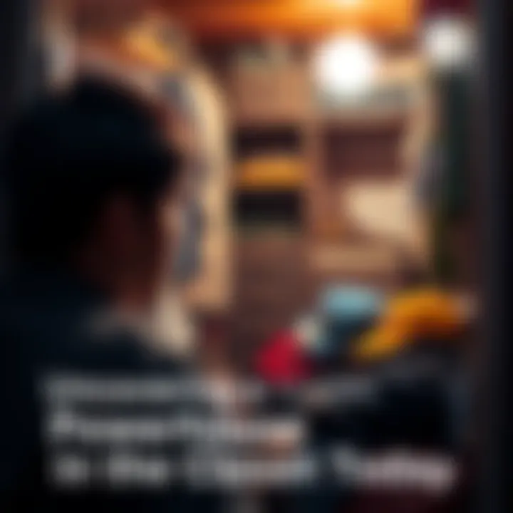 A person looking at a surprising and impressive item found in a closet, with clutter around
