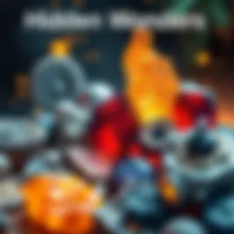 A collection of surprising discoveries and inventions from nature and technology, showcasing unique items like rare minerals and innovative gadgets.