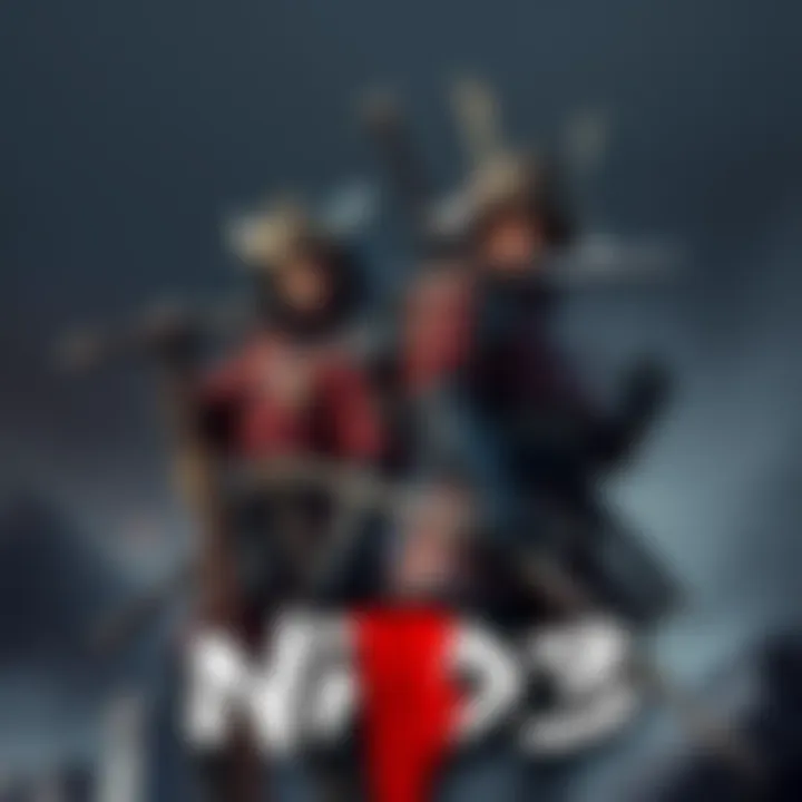 Concept art showing Hide and Tokichiro in Nioh 3, featuring their traditional armor and weapons in a dark fantasy setting.