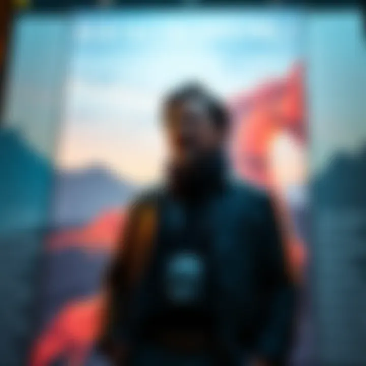 Hideo Kojima stands in front of a Death Stranding 2 poster, discussing the game's future plans without DLC.