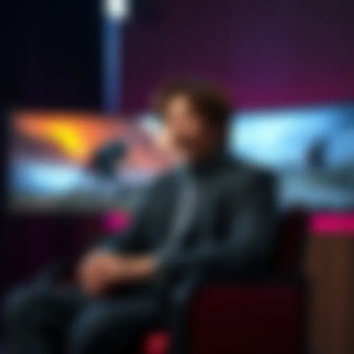 Hideo Kojima discussing Death Stranding 2 Hideo Kojima seated in a studio, talking about his health and its impact on Death Stranding 2, with images of the game's concept art in the background