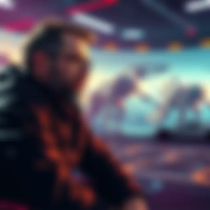 Higgs actor speaking about Hideo Kojima's projects in a gaming setting