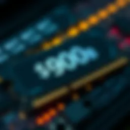 A close-up of a price tag showing $900 for 128GB DDR5 RAM at Best Buy