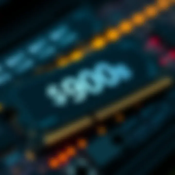 A close-up of a price tag showing $900 for 128GB DDR5 RAM at Best Buy