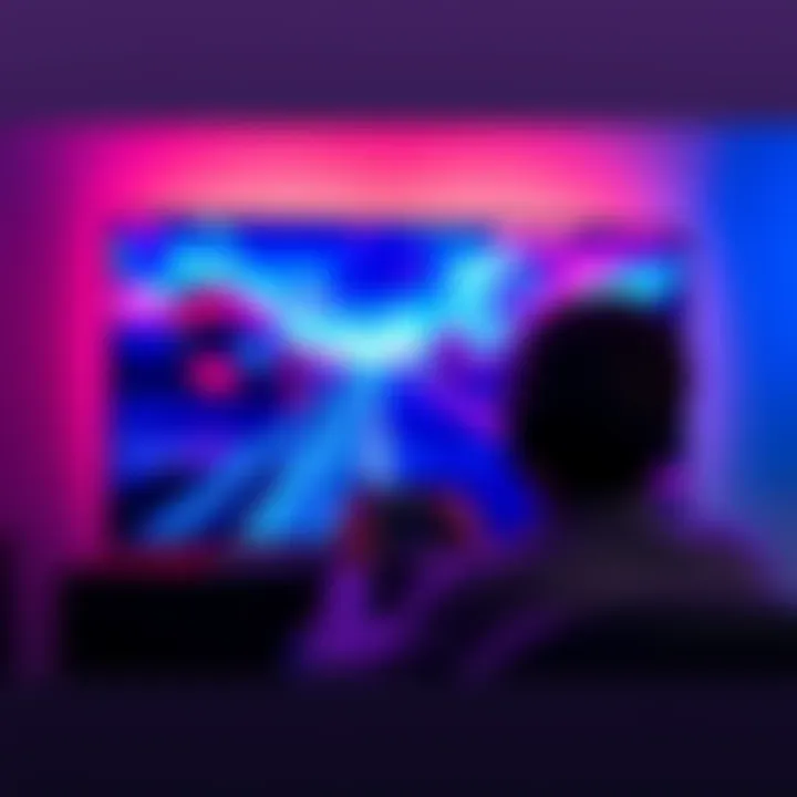 A person playing on an Xbox Series X in front of a high refresh rate TV, showcasing smooth graphics and vibrant colors