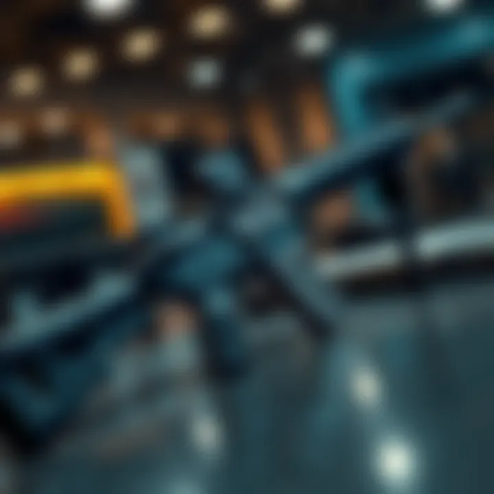 High-End Firearm on Display A close-up of an expensive Impact H-AR firearm placed on a table, showcasing its sleek design and premium quality.