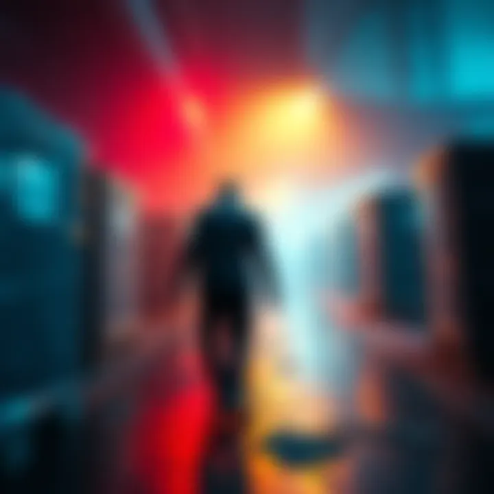 A Dead by Daylight match showing multiple pallets on a map with a killer struggling to catch survivors.