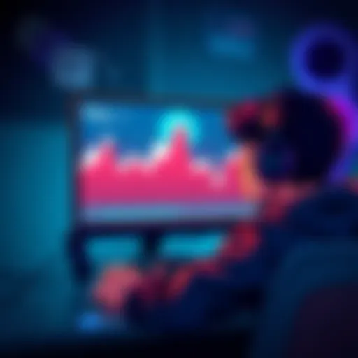 Jio users frustrated by high ping during online gaming, with an illustration of a gamer looking at a screen showing a ping spike.