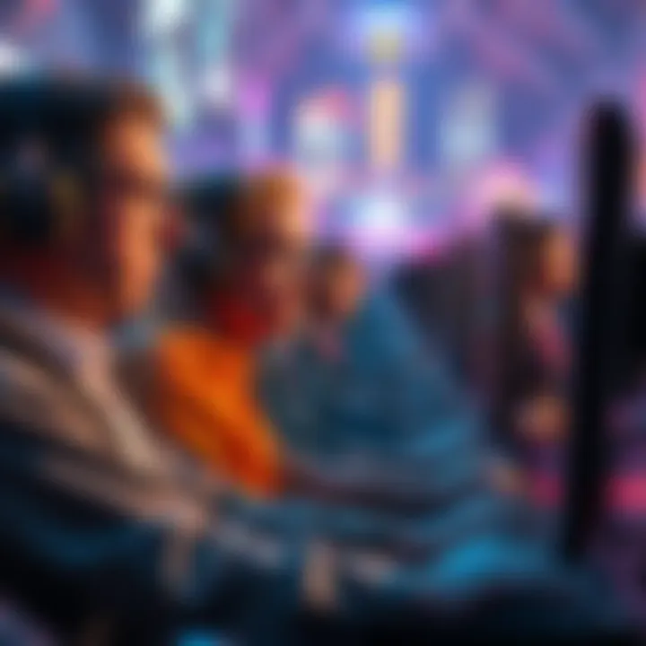 Frustrated Overwatch players looking at their screens, experiencing high ping issues after the update