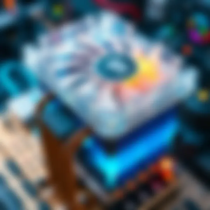 Close-up of a high-quality cooler A detailed view of a cooler showing its design and features that influence performance