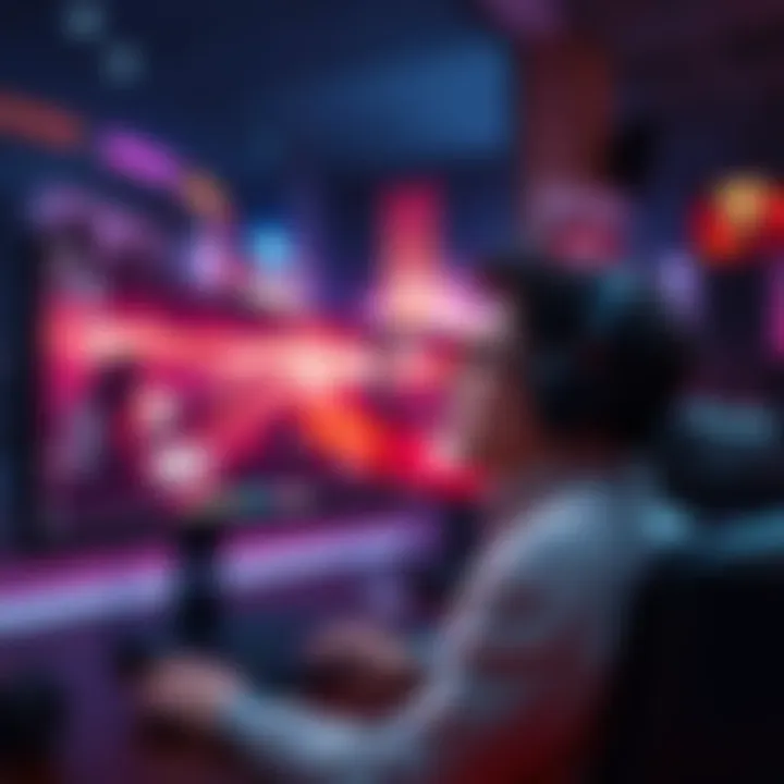 A person enjoying a smooth display experience on a 180Hz monitor while gaming and working.