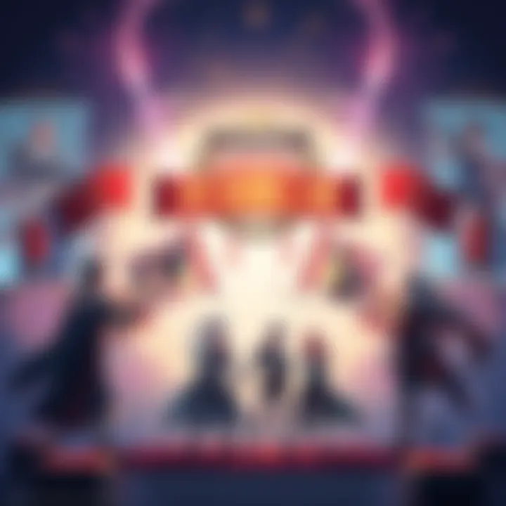 Highguard's Farewell Tour Illustration An illustration featuring characters celebrating the end of Highguard with banners and fireworks, showcasing the final patch and skill tree updates.