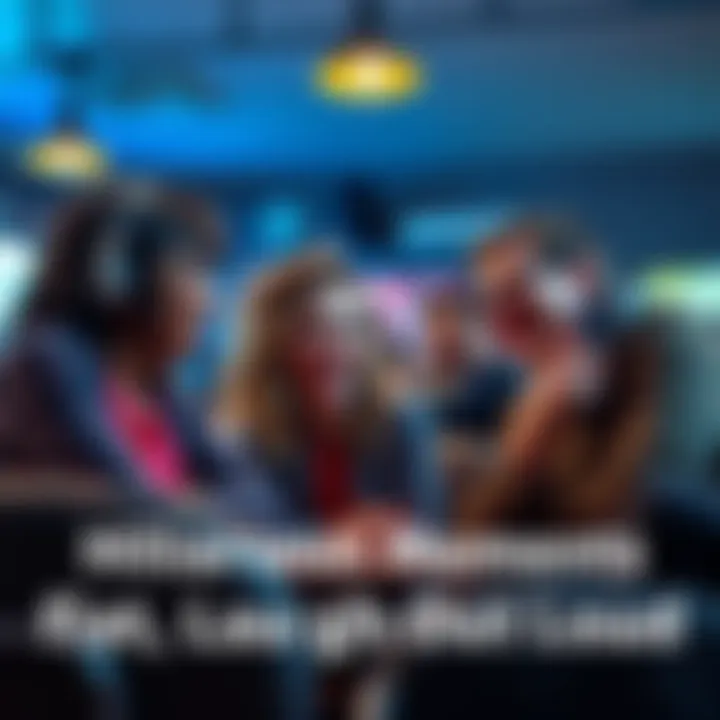 Moments of Laughter People laughing together in a fun setting