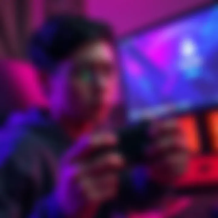 Hi-Rez Account Deletion Concern A gamer looking worried while holding a controller, with a computer screen showing a login error regarding Hi-Rez accounts.