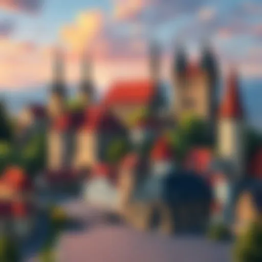 Illustration of historical locations including Wurzburg and Nuremberg from the Holy Roman Empire