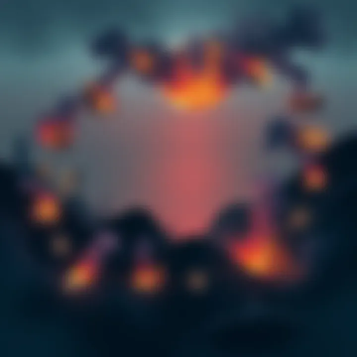 A visual representation of historical events repeating over time, showing a timeline with notable occurrences linked together.