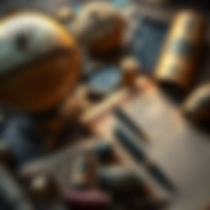 A collage of historical artifacts including a globe, ancient scrolls, and a quill pen, showcasing interesting facts about history.