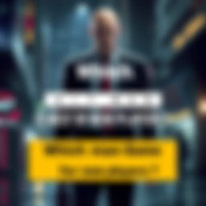 Hitman game cover art Cover art featuring a stealthy assassin in a suit, with a briefcase, set against an urban backdrop.