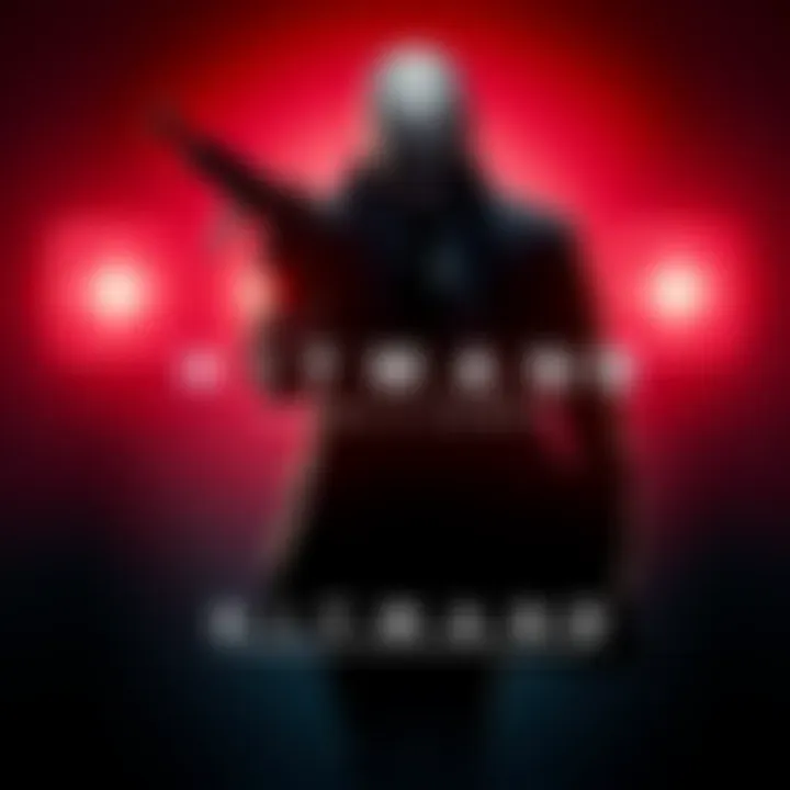 A film poster featuring a shadowy figure resembling an assassin with a gun, hinting at action and stealth in the Hitman 3 movie adaptation.
