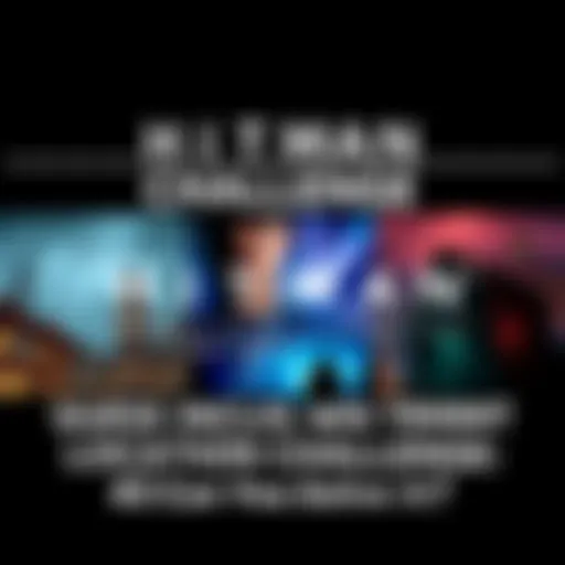 Three different locations from the Hitman World of Assassination series for a guessing game