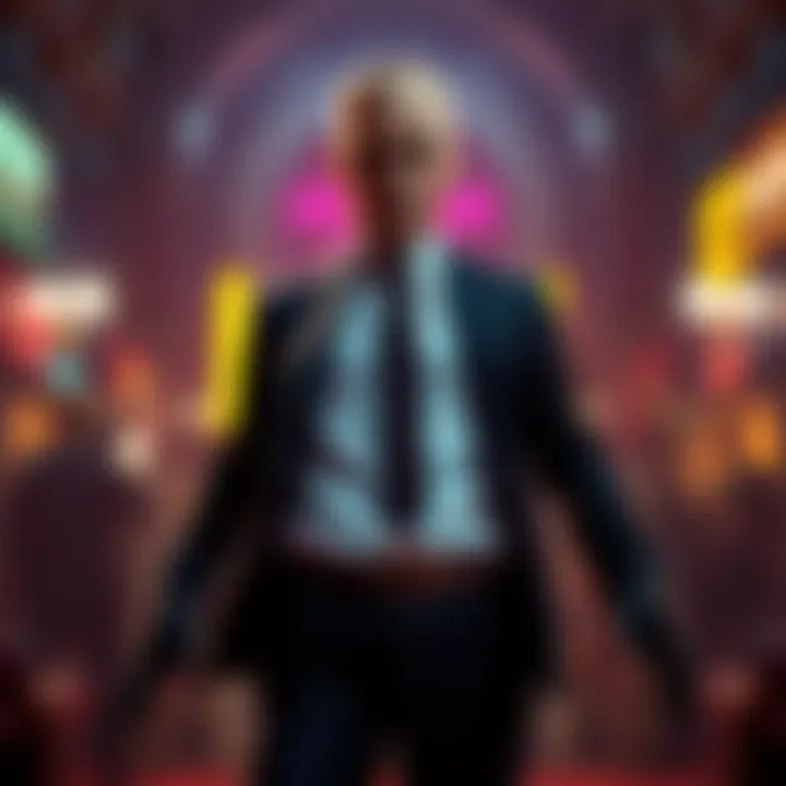 Awkward Start Screen in Hitman Game Agent 47's distinctive crotch-level start screen in Hitman, sparking player discussion