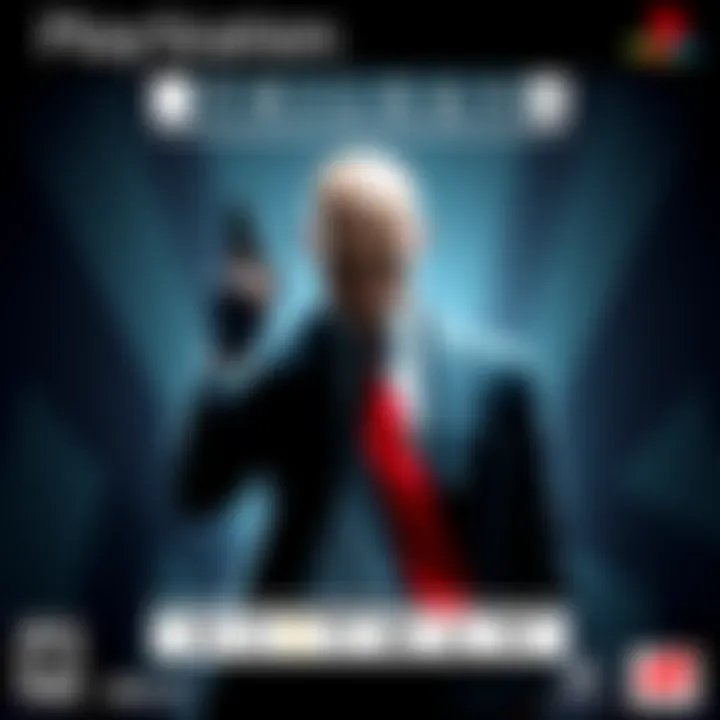 HITMAN Trilogy PS2 Cover Cover of HITMAN Trilogy for PS2 showing Agent 47 in a suit with a gun and iconic red tie