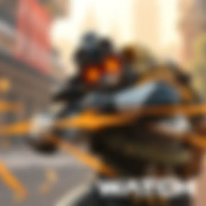 HitScan Player in Overwatch A HitScan character in action, aiming at opponents with precision and speed while using cover in the game Overwatch.