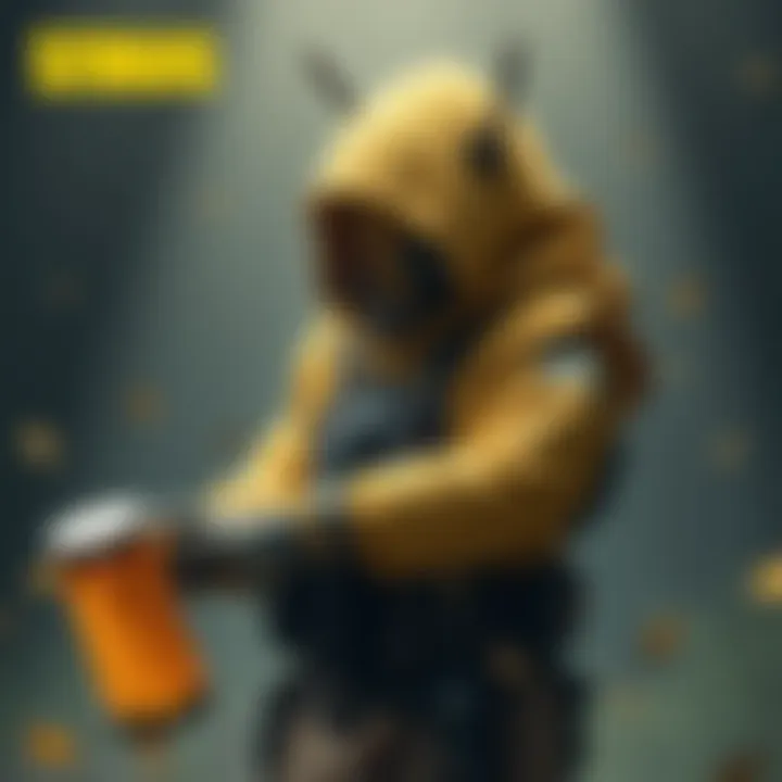 Hivemind Sevarog Skin Hivemind Sevarog character wearing a beekeeper outfit with honeycomb details and holding a hammer made of honeycomb.