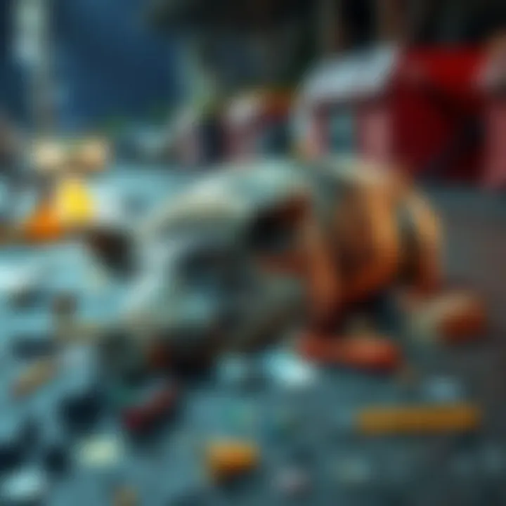 A shattered hog on the ground with debris around it, indicating a serious incident, possibly a car crash or negligence.