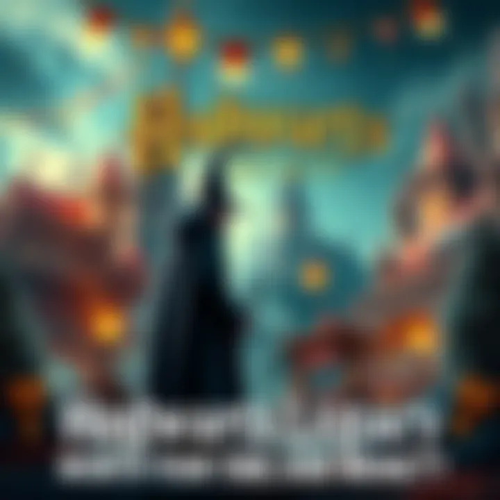 A character in wizard robes stands in the open world of Hogwarts Legacy, surrounded by magical elements and scenery that reflects the game's rich environment.