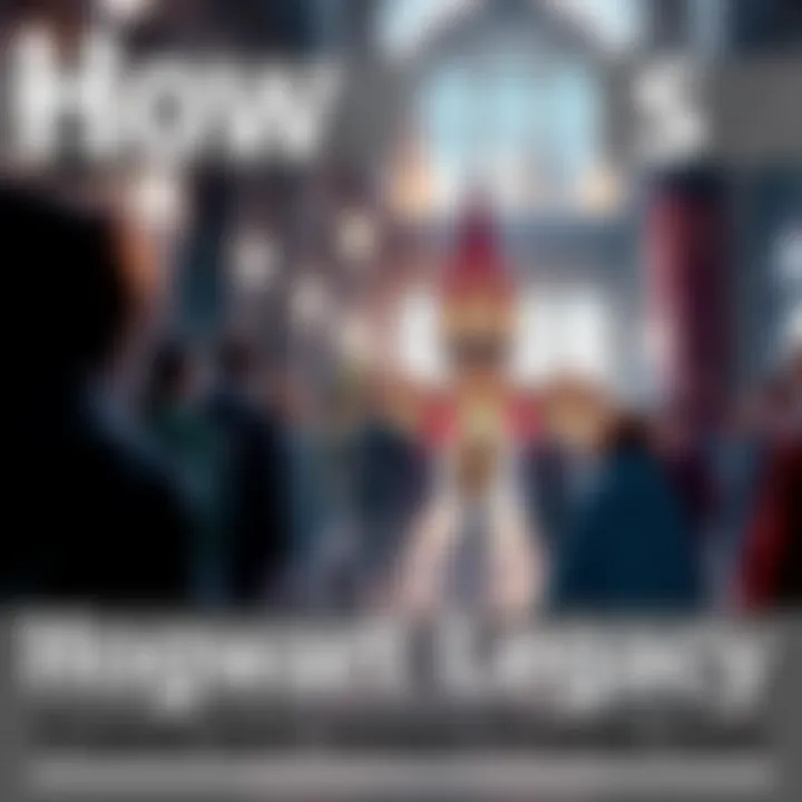 A scene from Hogwarts Legacy showing low frame rates and graphic issues in a crowded area with noticeable artifacts