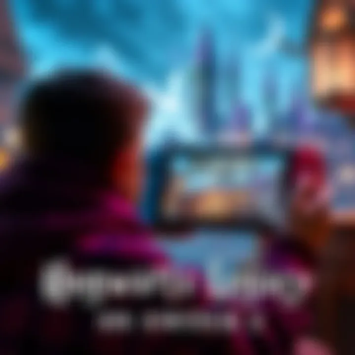 A player enjoying Hogwarts Legacy on the Switch 2, showcasing the game's graphics and handheld features, with a magical setting in the background.
