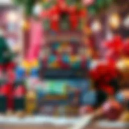 Holiday Game Giveaway A festive image of colorful game boxes stacked together, surrounded by holiday decorations like ribbons and ornaments, representing a giveaway of 63 different games.