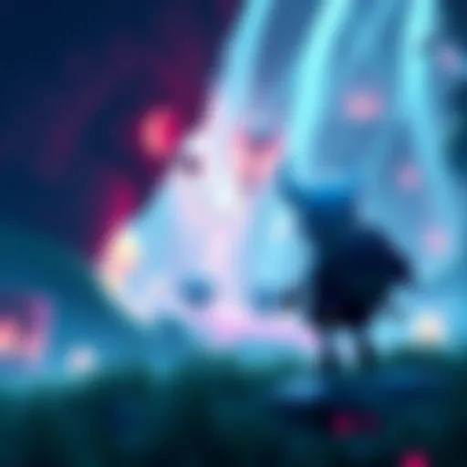 A character from Hollow Knight exploring a vibrant environment filled with challenges and enemies in the Platina version of the game.