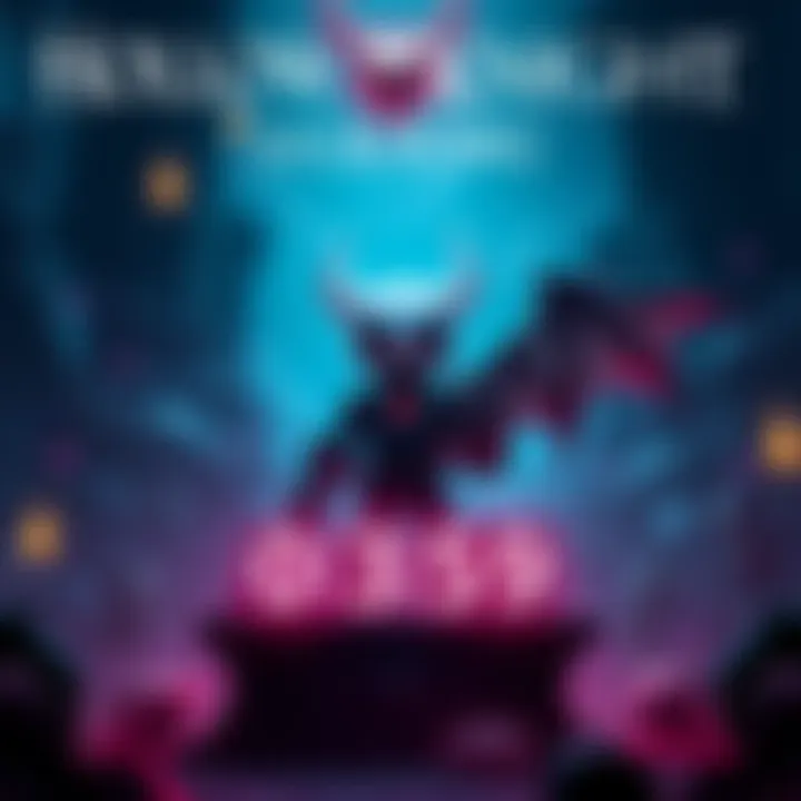 A character from Hollow Knight standing in an animated pose, surrounded by game graphics and a countdown timer for the announcement.
