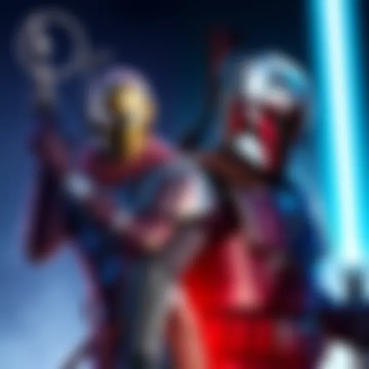 Comparison of Holo pilot character resembling a Mandalorian warrior, showcasing armor and design features