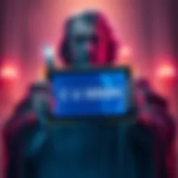 Holtow reveals a tablet with 'C U SOON' message, hinting at his return.