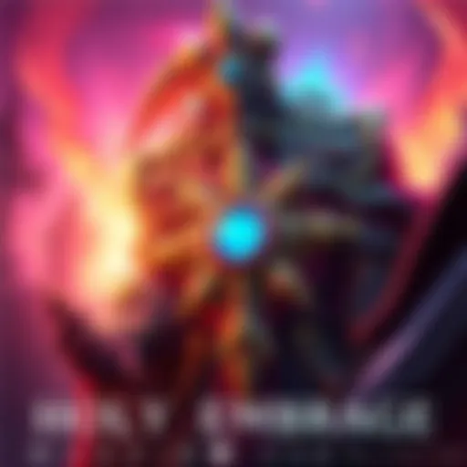 A close-up of the new Holy Embrace Warrior card featuring vibrant artwork and unique symbols.