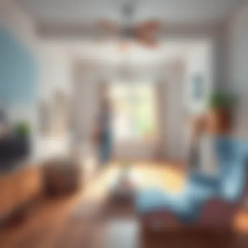 A player renovates a house, painting walls and placing furniture in the House Flipper game on Steam