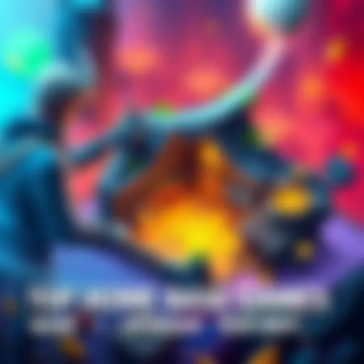 A character building and upgrading a home base with resources in a vibrant game environment