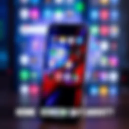 A smartphone home screen displaying various apps and widgets, reflecting different personal styles and preferences