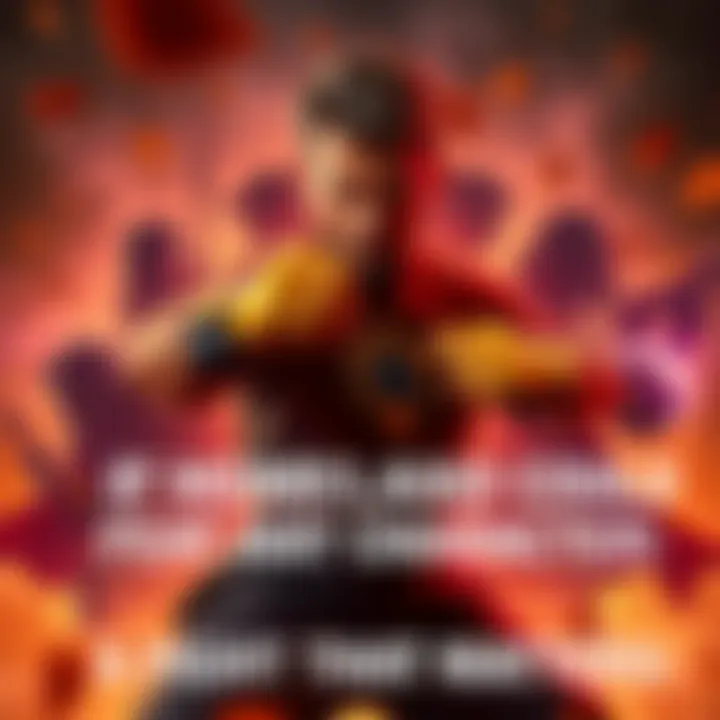 Homelander ready for a fight, surrounded by shadowy figures representing various fictional characters